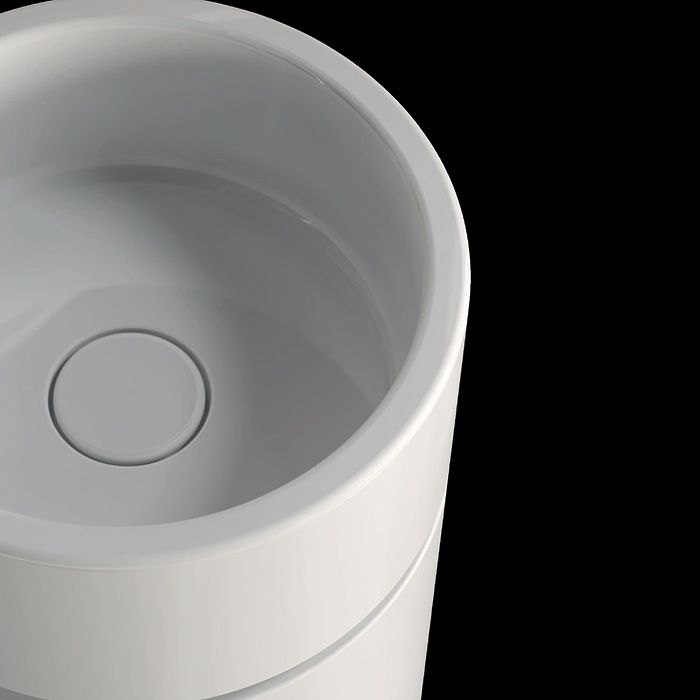 Kerasan  Oke Пьедестал для раковины 5540,слив в пол с креплением WB5N, цвет: белый матовый