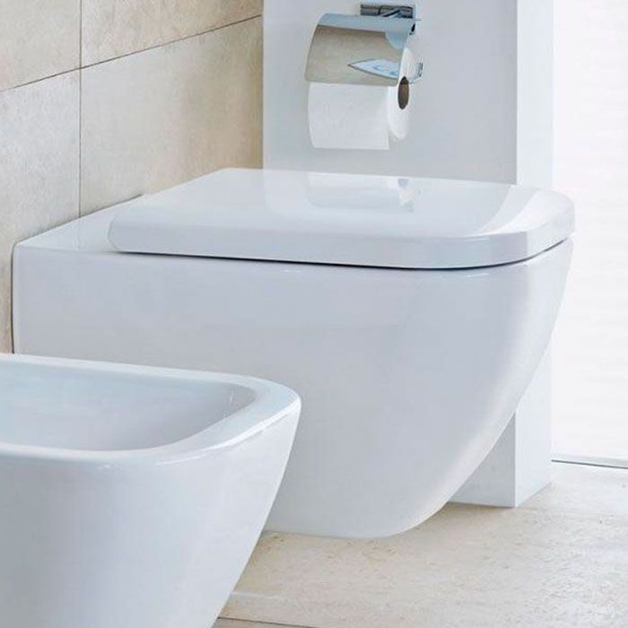 Duravit Happy D.2 Унитаз подвесной (365х540 мм) с ОБОДКОМ,,вкл. крепление Durafix, цвет: белый