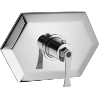 CISAL Cherie Внешняя часть встраиваемого термостатического смесителя для душа, цвет хром/черный