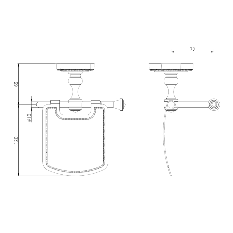 Держатель для туалетной бумаги Bronze de Luxe ROYAL R25003, бронза, артикул R25003