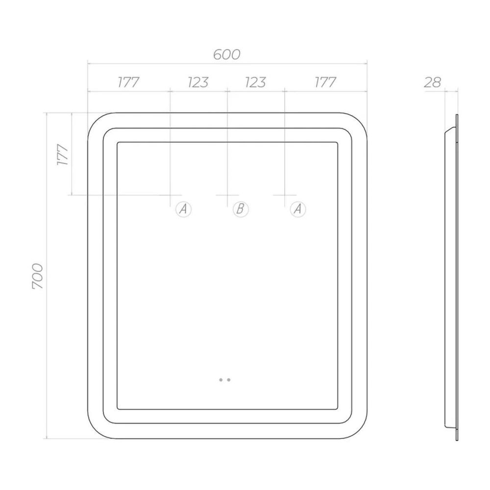 Зеркало VIGO Jess Classic 600, артикул 239