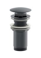 Донный клапан для раковины с переливом 1 1/4 WONZON & WOGHAND, Темный графит (WW-88SS09-BGM)