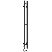 Полотенцесушитель электро "Прайм ЧКЧ 80х1200 ДУЭТ (КРУГ)", черный муар, левый