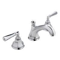 Nicolazzi Teide Смеситель для раковины с автоматическим изливом на 3 отверствия, ручки Crystal lever, цвет: хром