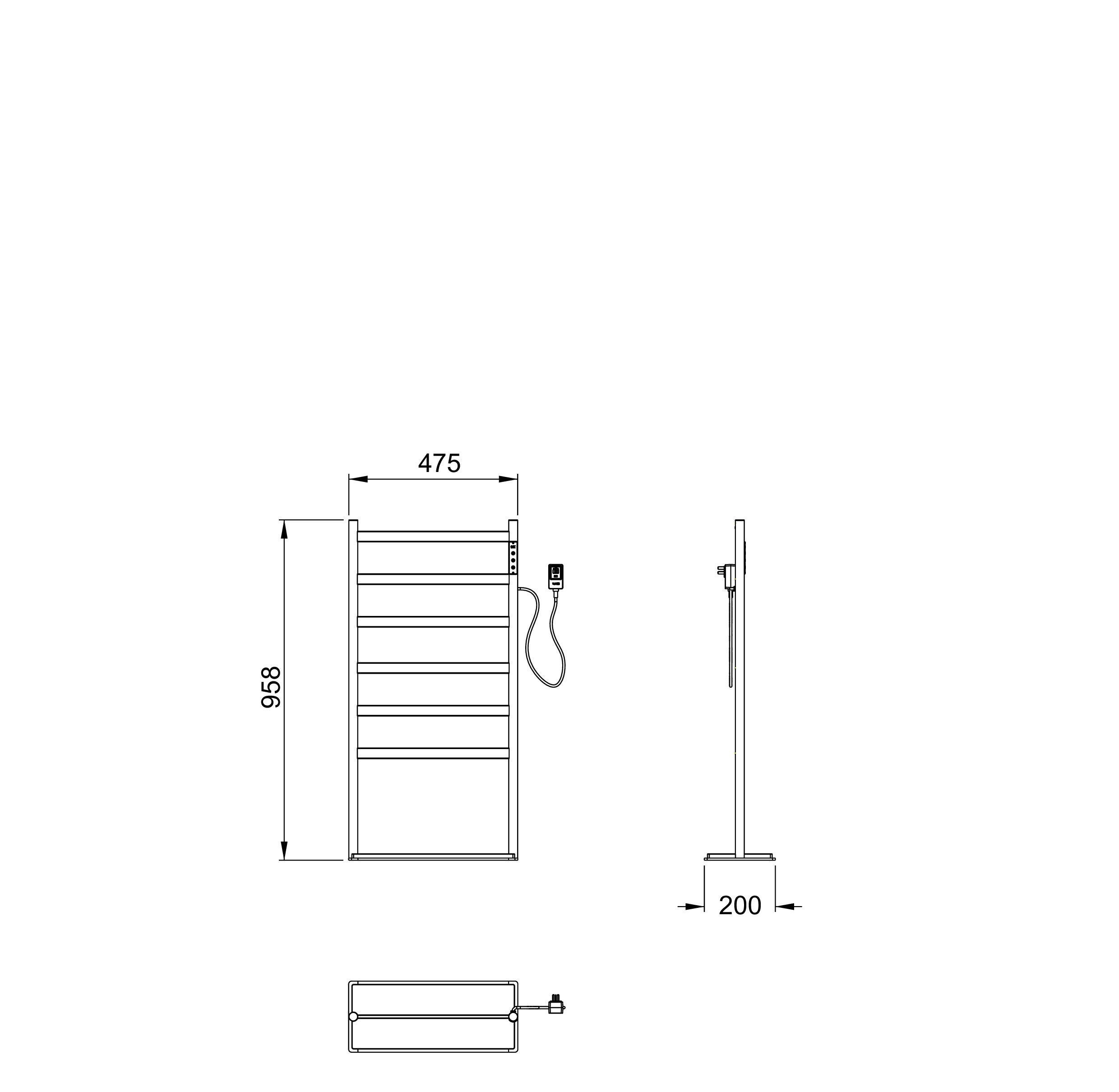 Полотенцесушитель электрический напольный WONZON & WOGHAND ESSEN, Темный графит (WW-A406-GM) Полотенцесушитель электрический напольный WONZON & WOGHAND ESSEN, Темный графит (WW-A406-GM)