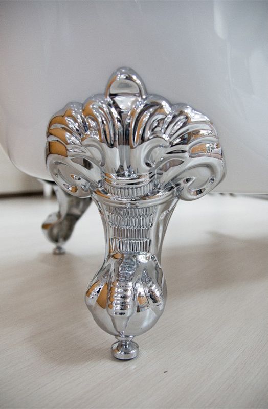 Акриловая ванна Radomir Кондор 162х69 1-01-2-0-1-142 Черно-серая с ножками хром