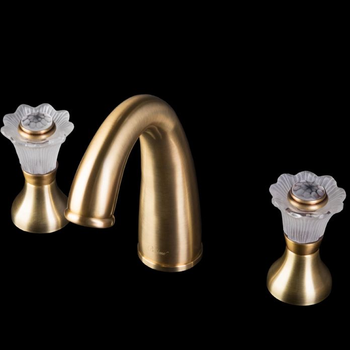 Смеситель для умывальника на 3 отверстия, Camelia бронза_Комплект, артикул 317-Camelia