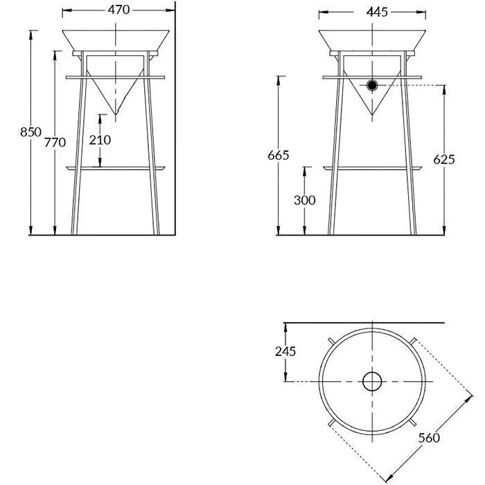 Металлическая структура CONO напольная 44, белая матовая