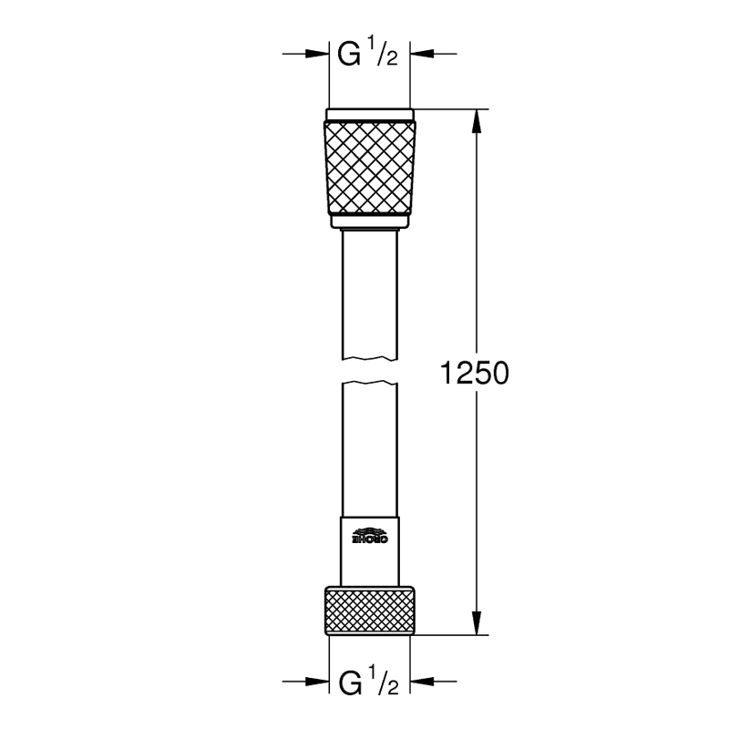 Душевой шланг пластиковый GROHE 28150002 Душевой шланг пластиковый GROHE 28150002