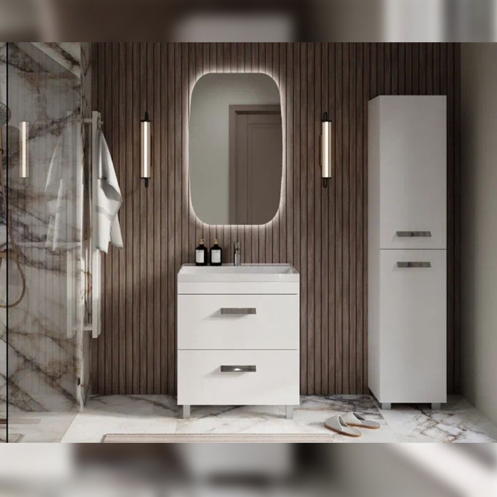 Пенал (40см) Velvex Orlando pn.ORL.40, белый матовый, артикул pn.ORL.40 белый матовый