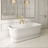 Devon Сифон для ванны AURORA/Diva/Celine/Wave с донным клапаном, цвет: никель блестящий