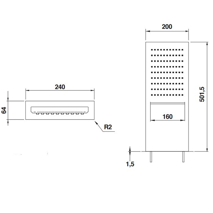 Bongio Soffioni Верхний душ , brushed steel