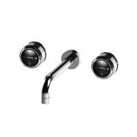 Stella Timeaster Встраиваемый смеситель для раковины 3861, круглая ручка d=65мм, цвет: хром, ручка черная