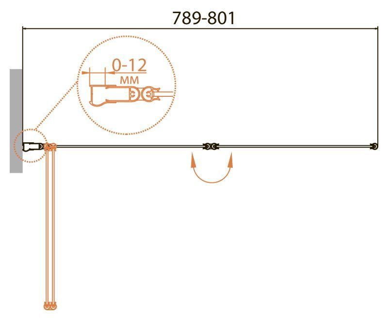Шторка на ванну CEZARES RELAX-V-2