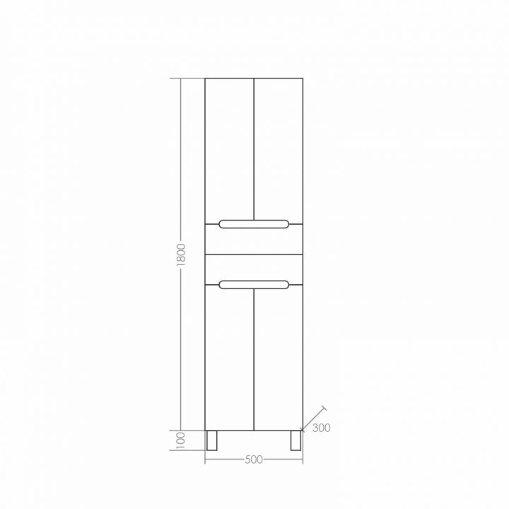 Шкаф-пенал "Лондон 50" напольная
