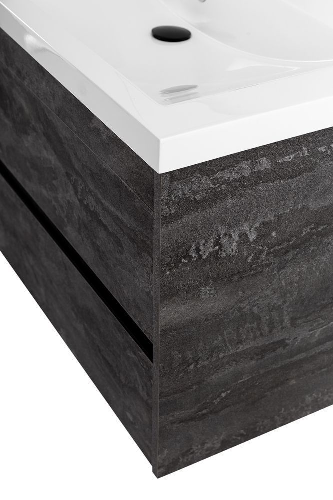FAMILY-M База под раковину подвесная с двумя выкатными ящиками, Iron Stone, 900x480x550, Family-M-900-2C-SO-IS, артикул Family-M-900-2C-SO-IS