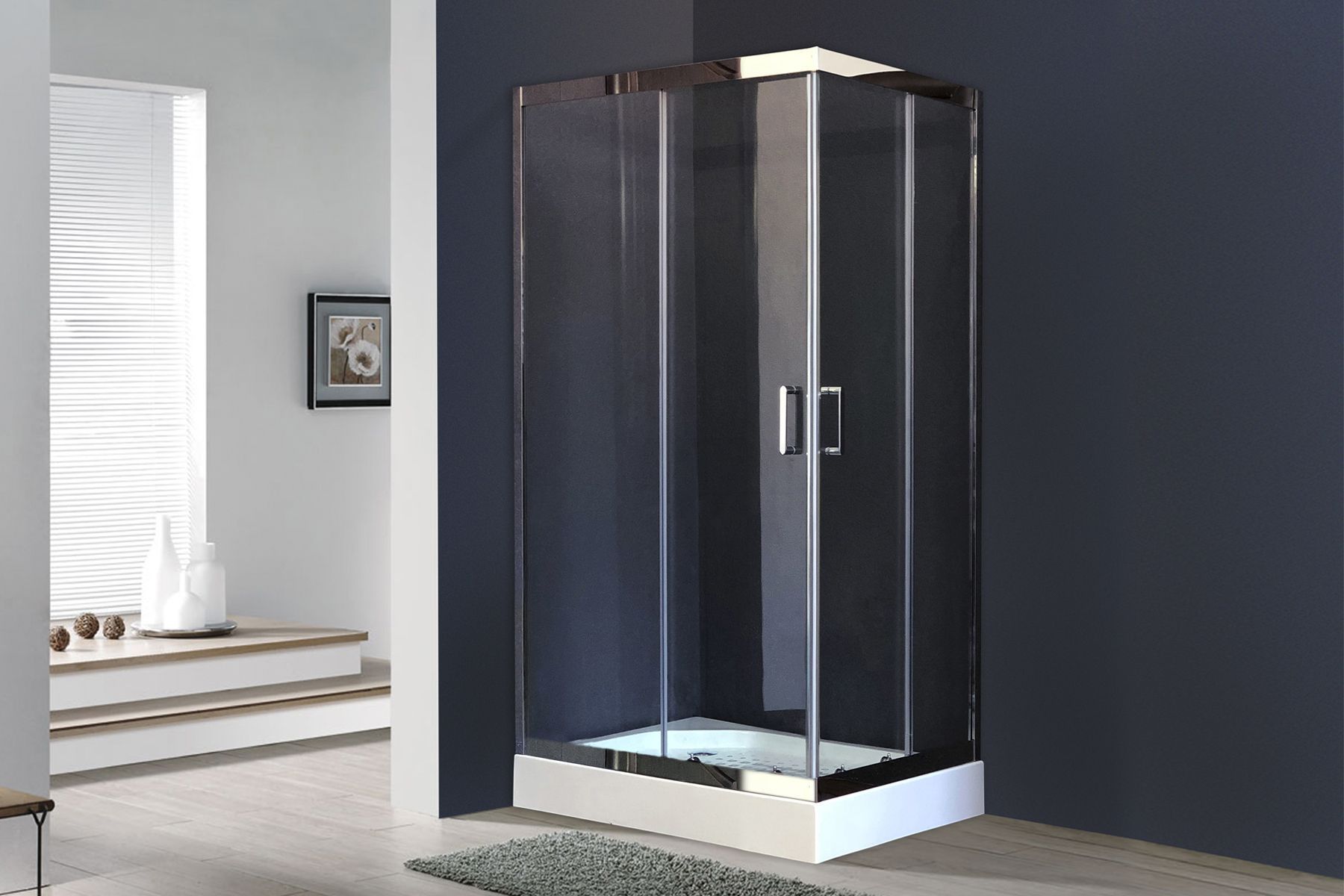 Душевой уголок Royal Bath RB HPD-T-CH 100х80х185 (прозрачное)