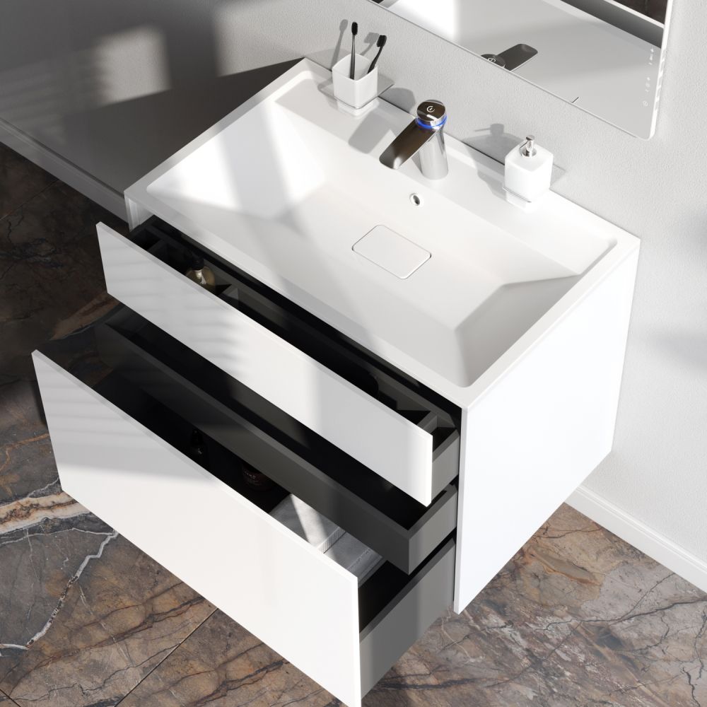 M50AFHX0803WM Inspire V2.0, База под раковину, подвесная, 80 см, 3 ящика, push-to-open, белый матовы M50AFHX0803WM Inspire V2.0, База под раковину, подвесная, 80 см, 3 ящика, push-to-open, белый матовы