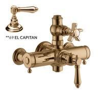 Nicolazzi Termostatico Термостатический сместиль для душа, цвет: бронза, ручки El Capitan