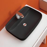 Kerasan Tribeca Раковина накладная , 60х43см, h 150мм с 1 отверстием под смеситель, цвет: черный матовый