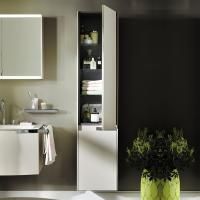 BURGBAD Yso Шкаф высокий  1760х400х350 мм. 2 двери, 1 полка, 4 стекл полки.. петли слева, цвет песочный глянц. BURGBAD Yso Шкаф высокий  1760х400х350 мм. 2 двери, 1 полка, 4 стекл полки.. петли слева, цвет песочный глянц.