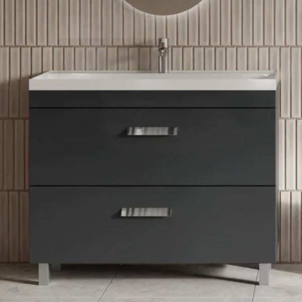 Тумба под раковину напольная Velvex Orlando tn.ORL.CLA.100.2Y графит, 100 см