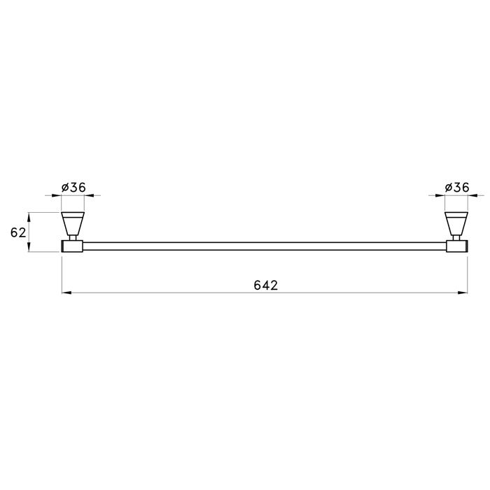 Stella 130 Полотенцедержатель настенный 60 см 602/60 цвет: хром Stella 130 Полотенцедержатель настенный 60 см 602/60 цвет: хром