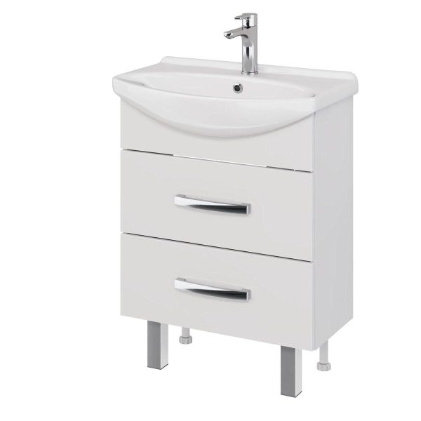 Тумба под раковину подвесная/напольная Dreja Alda 65 см, белый