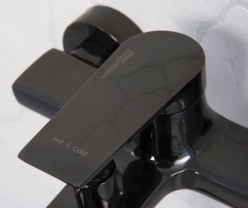 Смеситель для ванны WasserKRAFT Glan 6601 Черный глянцевый