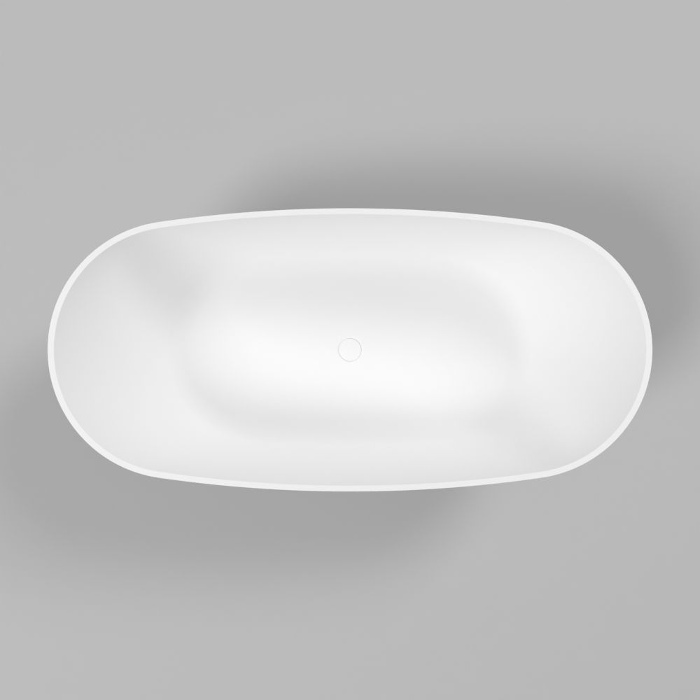 Ванна WHITECROSS Onyx D 160x75 (белый мат) иск. камень