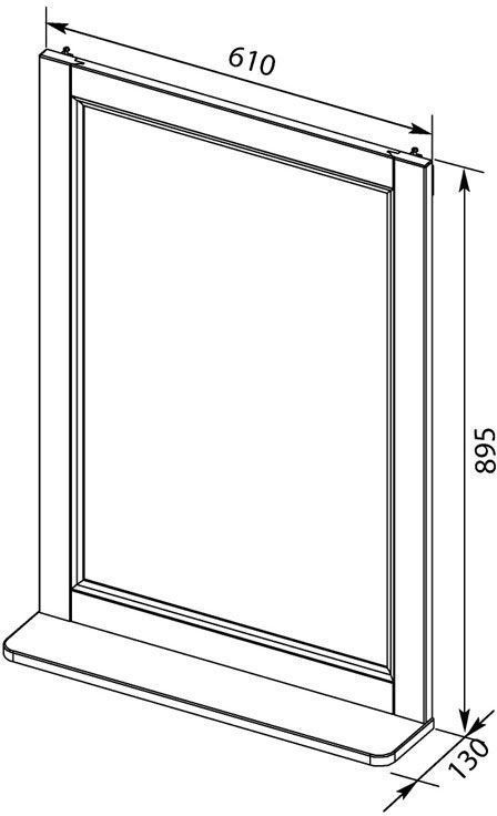 Зеркало Aquanet Бостон М 60 белый Зеркало Aquanet Бостон М 60 белый