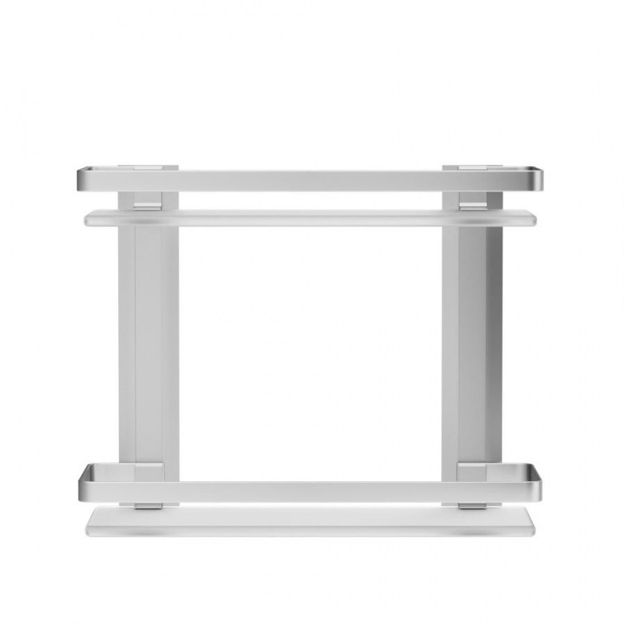 A7455200 Sense L Полка двухуровневая стеклянная, алюминий A7455200 Sense L Полка двухуровневая стеклянная, алюминий