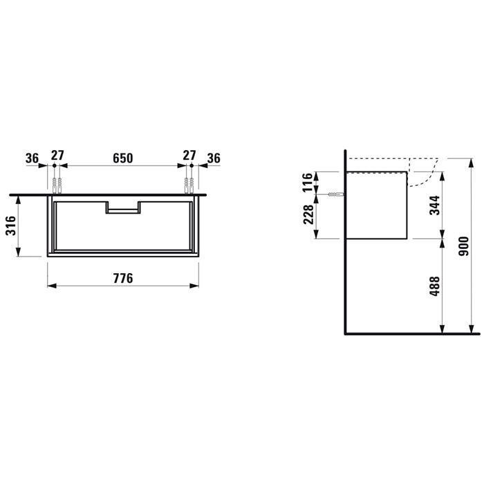 Laufen New Classic Раковина накладная овальная 800х480х75 мм, без отв под смеситель,с переливом, цвет белый, артикул 8.1385.5.000.109.1
