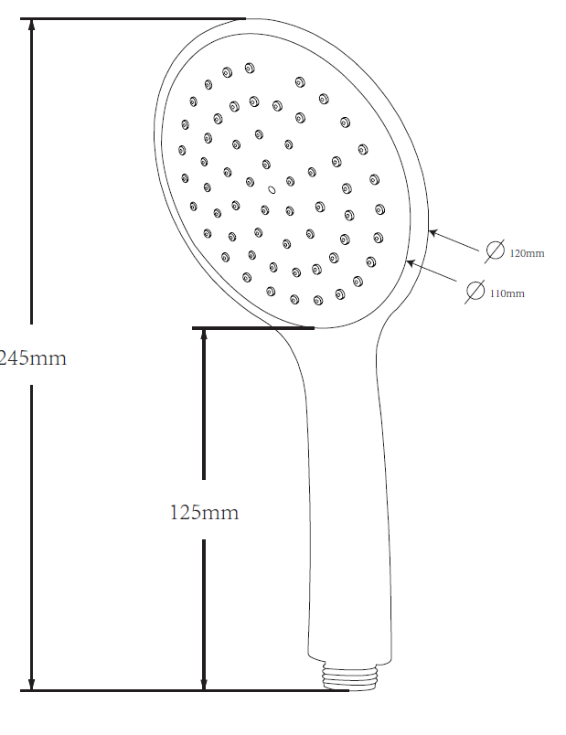 Ручной душ, 1 реж., диа.120мм, артикул: SCU851, ESKO