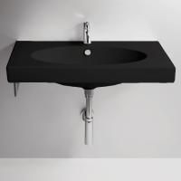 Simas Lft Spazio раковина консоль подвесная с 1 отв.(пробитым вручную) под смеситель 80х49,5см, цвет черный