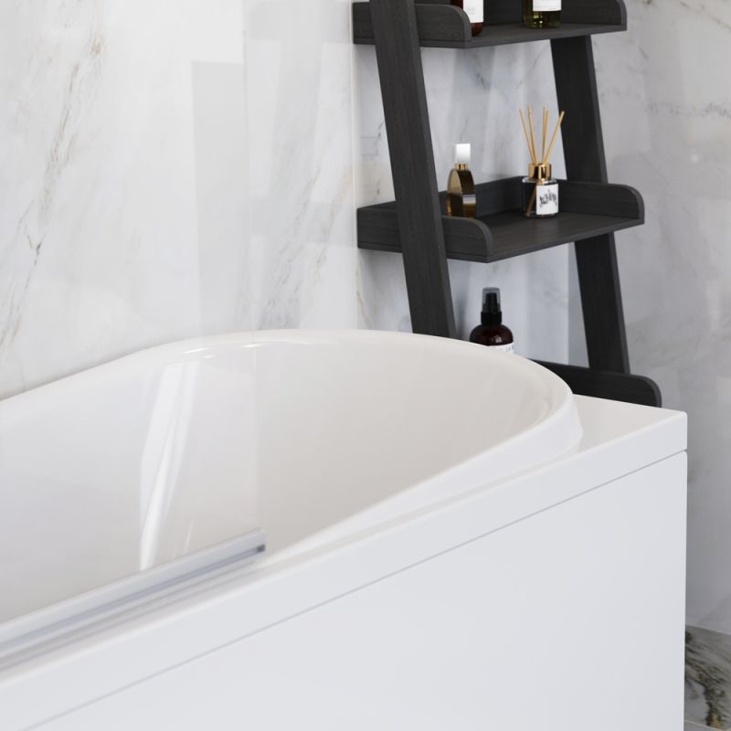 Комплект акриловой ванны AM.PM Like 170x70 WK80EE без гидромассажа с душевой системой со шторкой и аксессуаром Комплект акриловой ванны AM.PM Like 170x70 WK80EE без гидромассажа с душевой системой со шторкой и аксессуаром