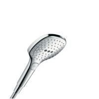 Ручной душ, Hansgrohe, Raindance Select E, размер душевого диска, мм-120, форма-прямоугольная, количество режимов-3, тип струи-Rain, RainAir, Whirl, цвет-хром, переключение типов струи с помощью кнопки Select, соединительная резьба G 1/2" Ручной душ, Hansgrohe, Raindance Select E, размер душевого диска, мм-120, форма-прямоугольная, количество режимов-3, тип струи-Rain, RainAir, Whirl, цвет-хром, переключение типов струи с помощью кнопки Select, соединительная резьба G 1/2"