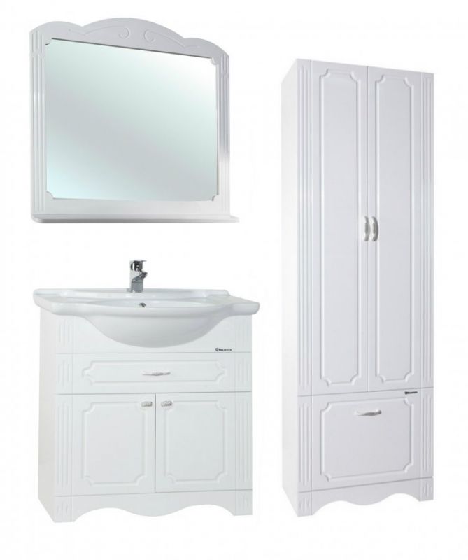 Шкаф пенал Bellezza Кантри 60 Белый