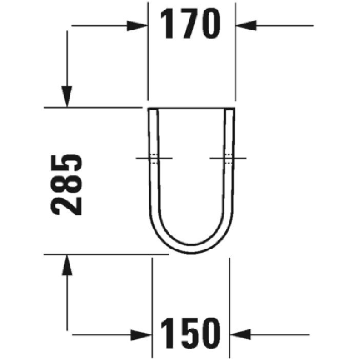 Duravit Starck 3 Полупьедестал для раковин (030065,030060,030055,030410,030480,030470,033213) 170х285 мм, цвет белый