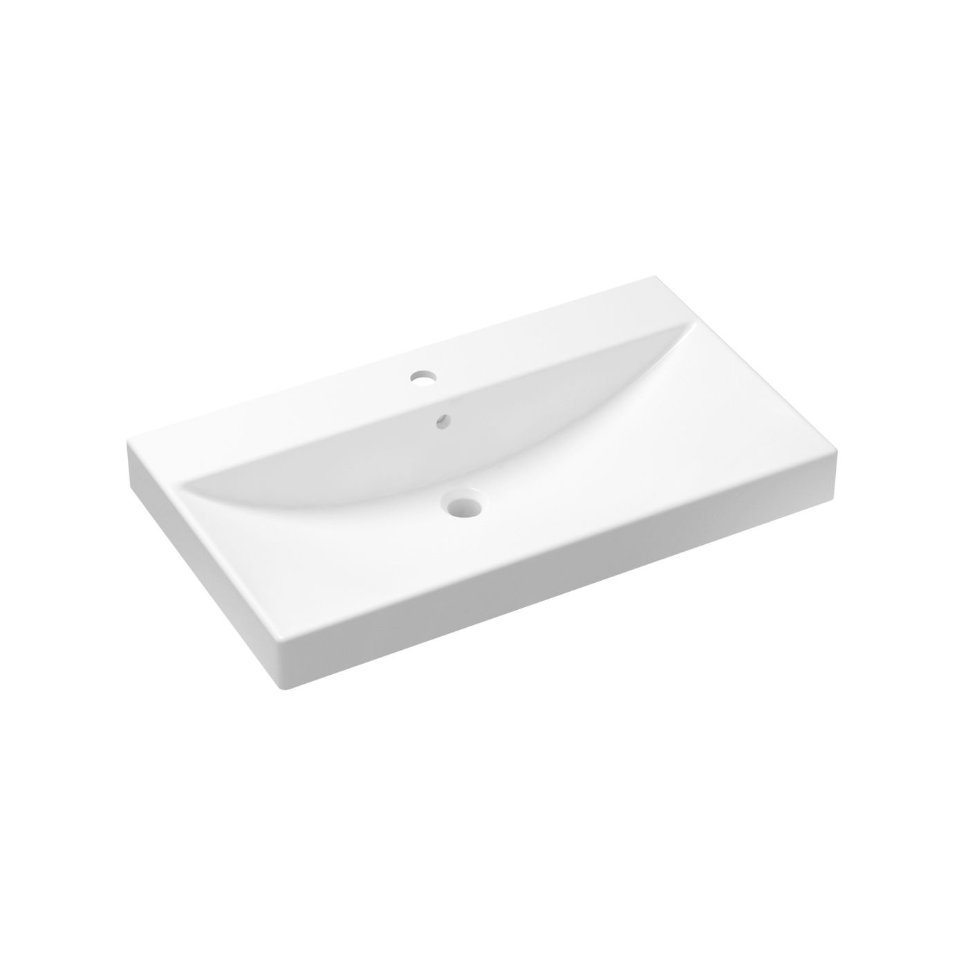 Раковина врезная для ванной комнаты Lavinia Boho Bathroom Sink 33311013, умывальник из фарфора, ширина 80 см