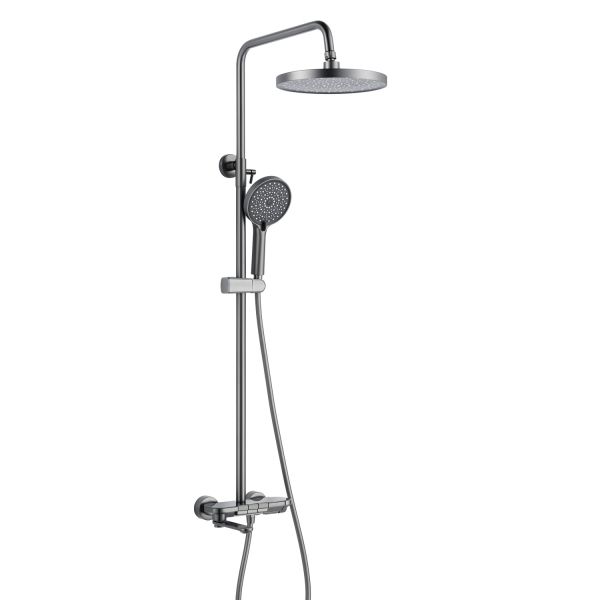 Душевая система Shevanik S4726T, оружейная сталь