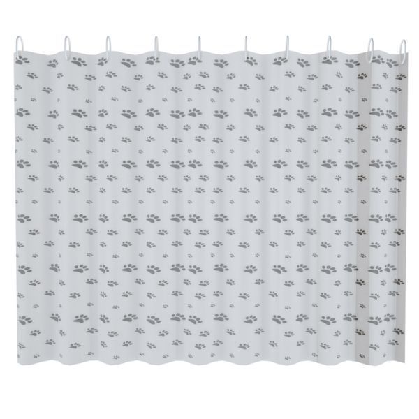 Штора для ванной FASHUN A8825, белый/синий