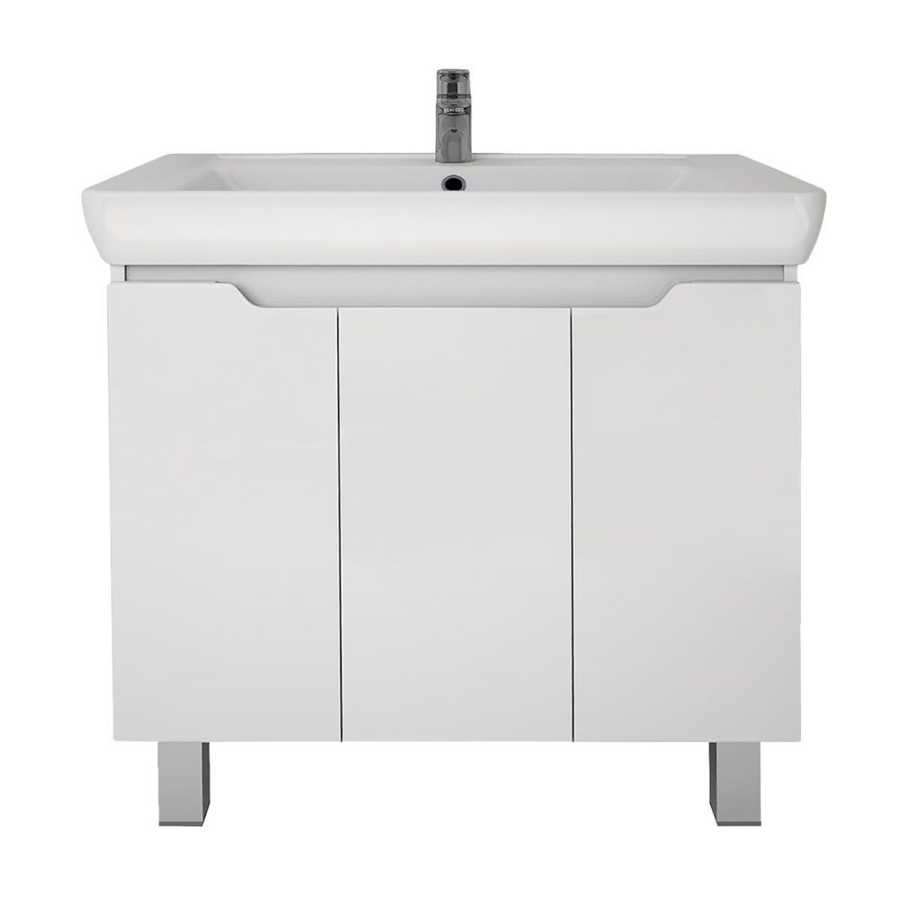 Тумба с раковиной подвесная Dreja Q Plus (D) 80 см, белый, артикул 99-1006-com