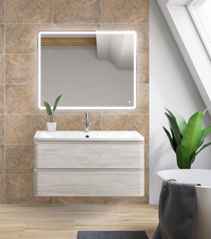 Тумба под раковину BelBagno ALBANO-800-2C-SO-RVB подвесная Rovere Vintage Bianco Тумба под раковину BelBagno ALBANO-800-2C-SO-RVB подвесная Rovere Vintage Bianco
