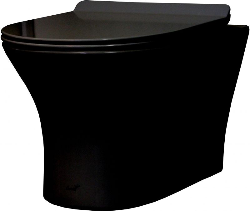 Унитаз Cerutti SPA 2617E Matt Black 7505 подвесной с сиденьем Микролифт Унитаз Cerutti SPA 2617E Matt Black 7505 подвесной с сиденьем Микролифт