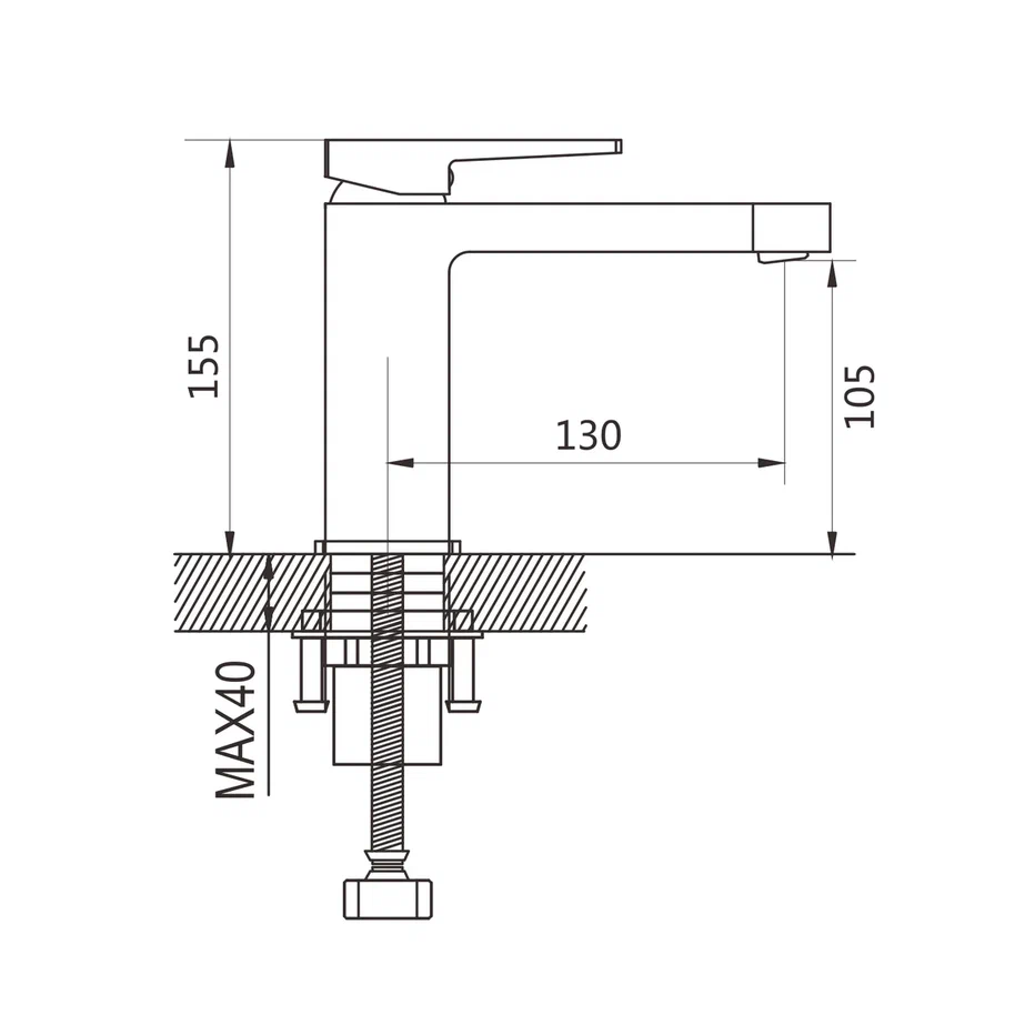 Смеситель для раковины Shevanik S6801, хром