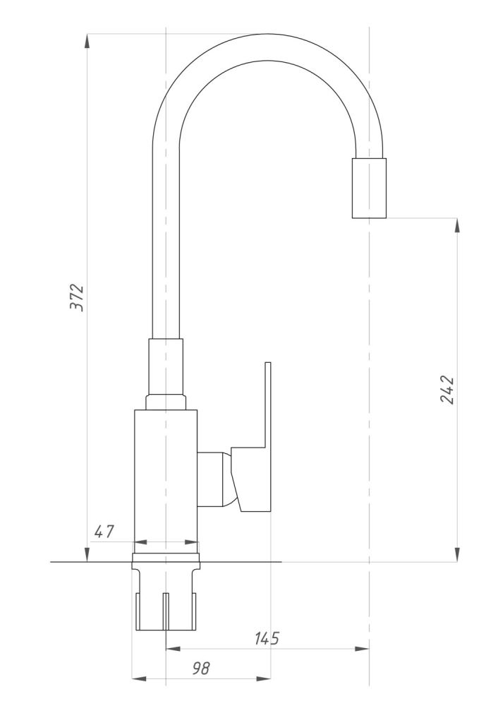 Смеситель для кухни TSARSBERG черный гибкий излив тип См-МОЦБА (TSB-732-BL02), артикул TSB-732-BL02