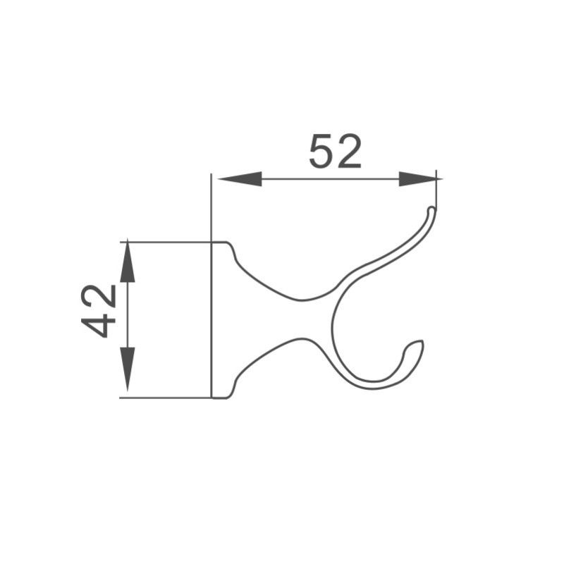 Крючок для ванной комнаты Haiba HB8505, хром, артикул HB8505
