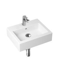 Комплект 4 в 1 Lavinia Boho Bathroom Sink 21510281, накладная фарфоровая раковина 50.5 см, смеситель, латунный сифон, донный клапан quick-clac
