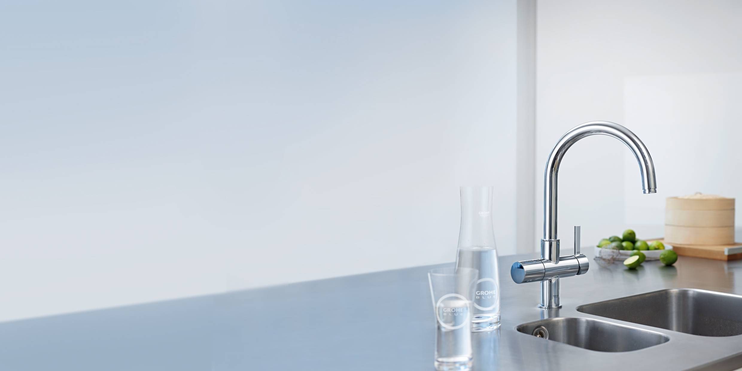 Стаканы для воды GROHE Blue, 6 штук, (40437000) Стаканы для воды GROHE Blue, 6 штук, (40437000)